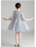 Gray Tulle Sparkly Flower Girl Dress Gray Tulle Sparkly Flower Girl Dress
